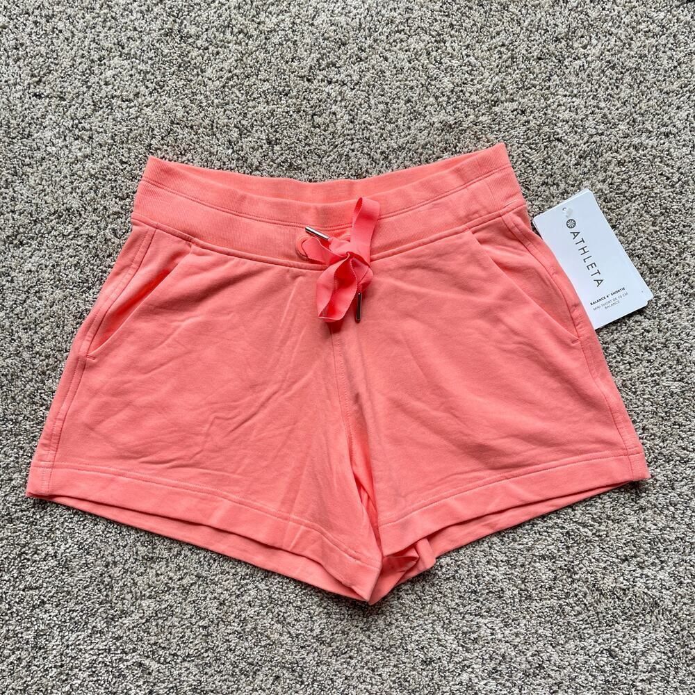NWT Athleta Balance 4” Shortie Shorts Bright Pink - Size: XS